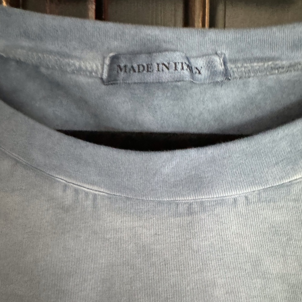 Made In Italy Blue rhinestone Peace Sign T- NWOT - Picture 3 of 6